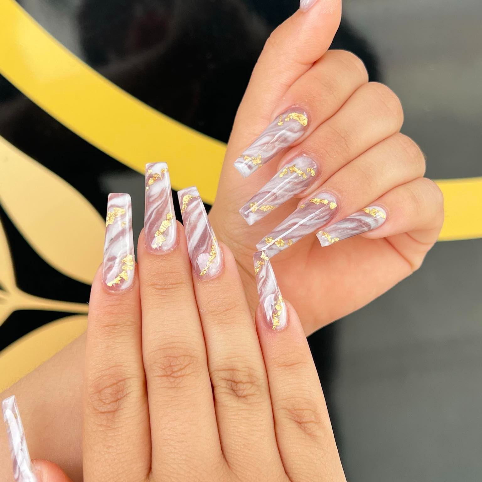 Ombre nail art at Smile Nails & Spa